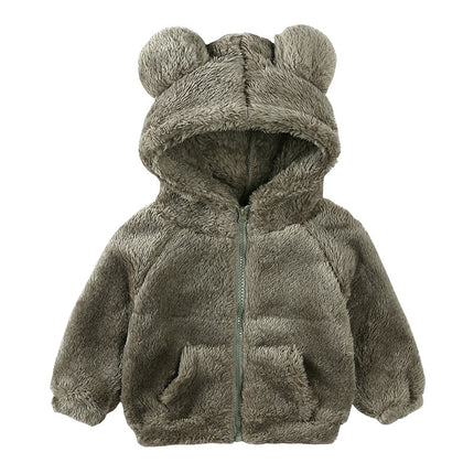 Children Berber Fleece Coat Children's Clothing Cartoon Bear Boy Thickened