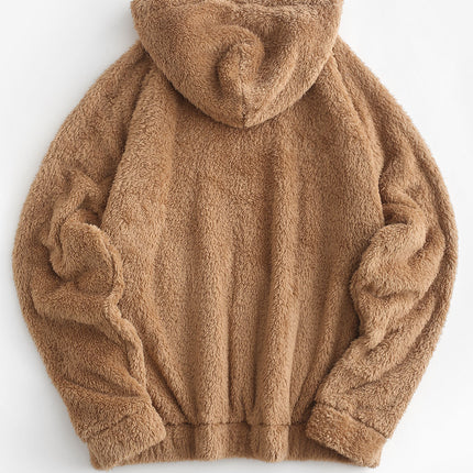 Ear Hooded Warm Fleece Sweatshirt