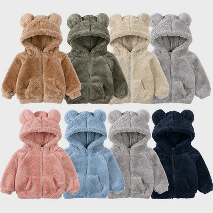 Children Berber Fleece Coat Children's Clothing Cartoon Bear Boy Thickened